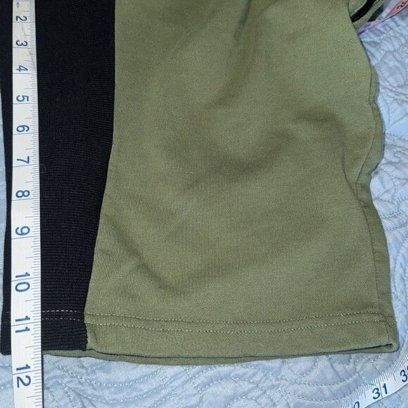 Bascom Projects Olive & Black Drawstring Shorts M 60% Cotton 40% Polyester - Picture 9 of 9